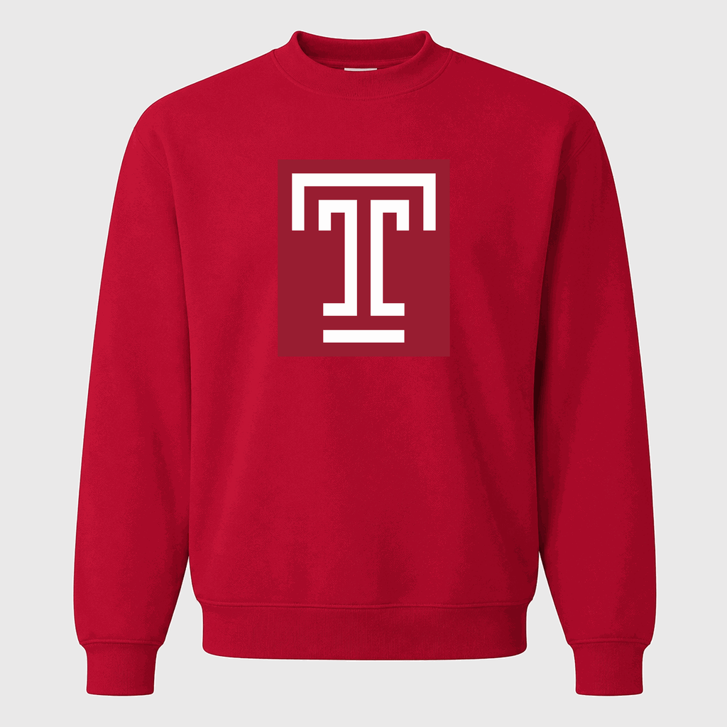 Men's Temple Owls Crewneck Sweatshirt - Red