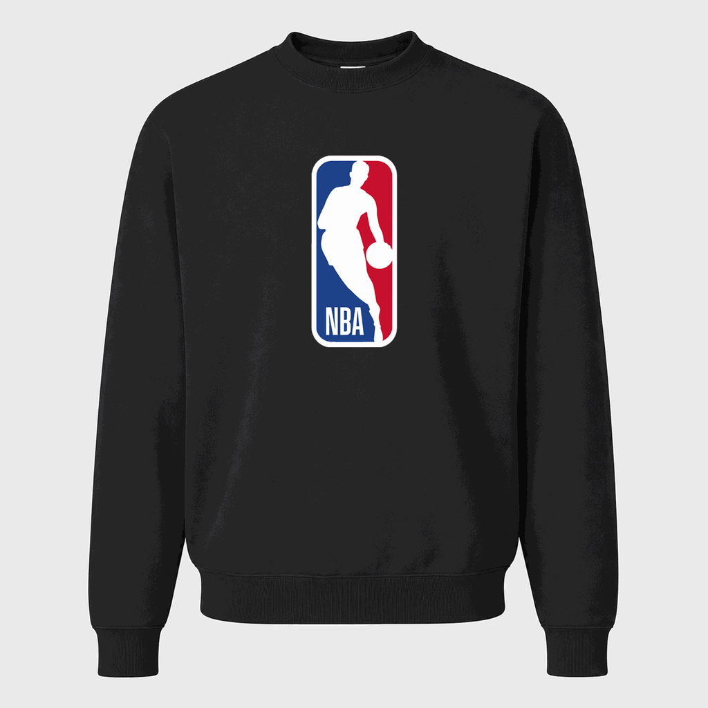 Men's NBA Logo Crewneck Sweatshirt - Black