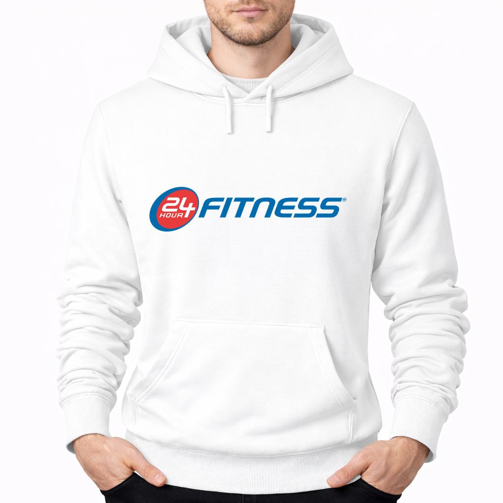 Men's 24 Hour Fitness Pullover Hoodie - White