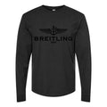 Men's Breitling-Logo-1 Long sleeves Cotton Blend T-Shirt - Black