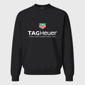 Men's TAG Heuer White Logo Crewneck Sweatshirt - Black