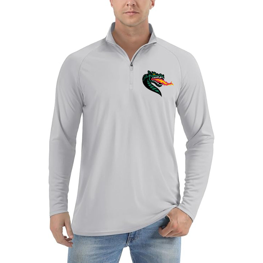 UAB Blazers Logo quarter-zip athletic shirt in Light Gray