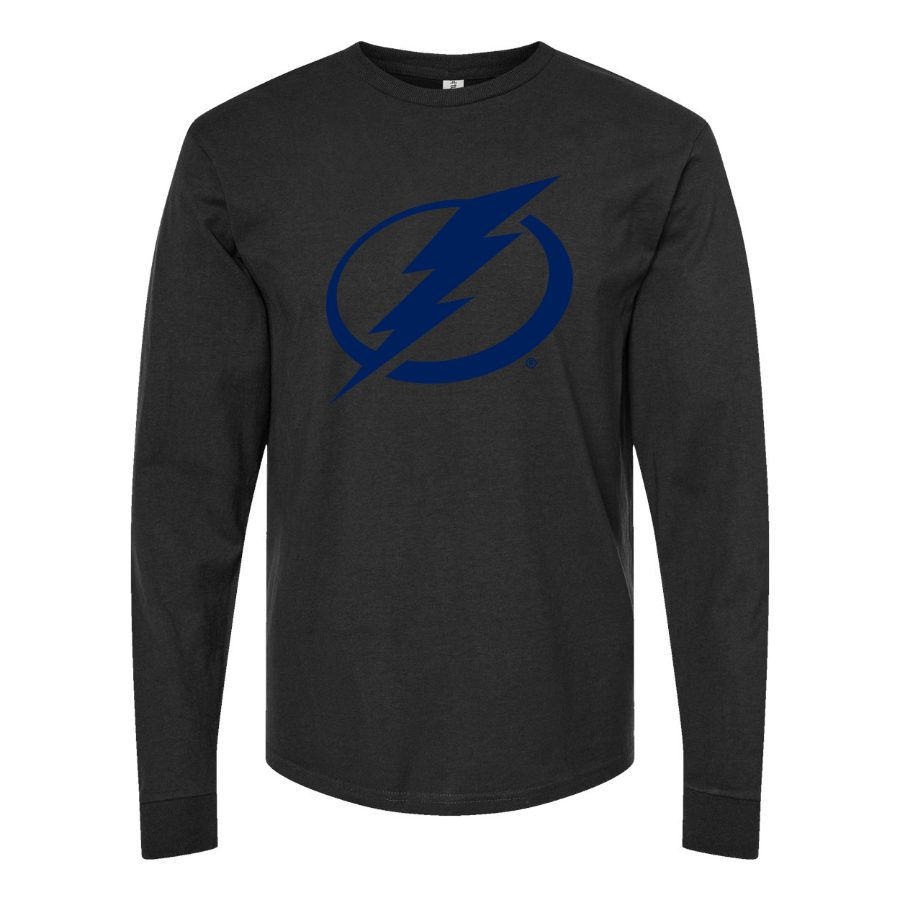 Men's Tampa Bay Lightning Long sleeves Cotton Blend T-Shirt - Black