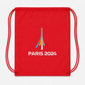 Paris 2024 Olympics White Drawstring Bag - Red