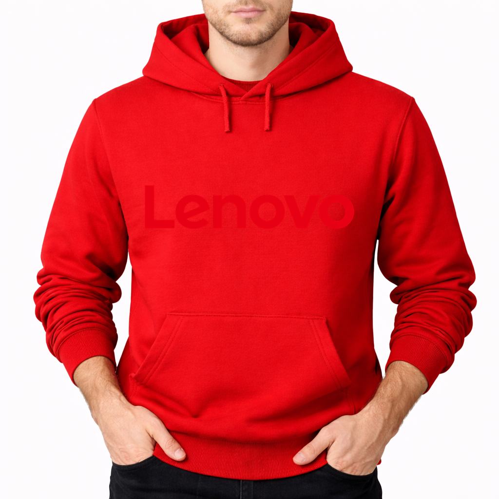 Men's Lenovo Pullover Hoodie - Red