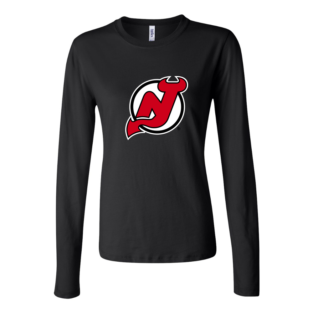 Women's New Jersey Devils Long Sleeve T-Shirt - Black