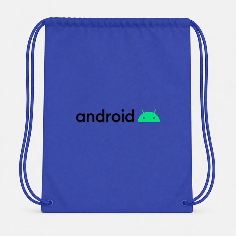 Android Drawstring Bag - Blue