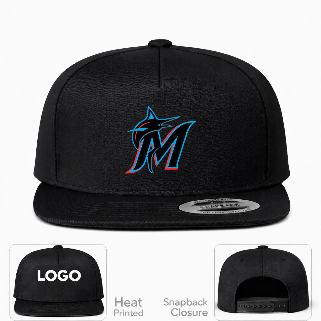 MLB Miami Marlins Snapback Hat - Black