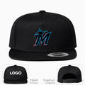 MLB Miami Marlins Snapback Hat - Black