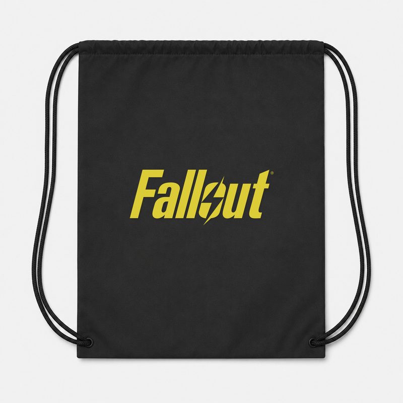 Fallout Drawstring Bag - Black