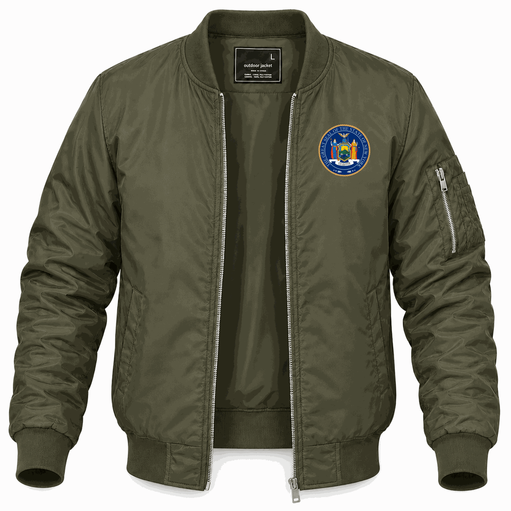 Men's New York Lightweight Bomber Jacket - Army Green