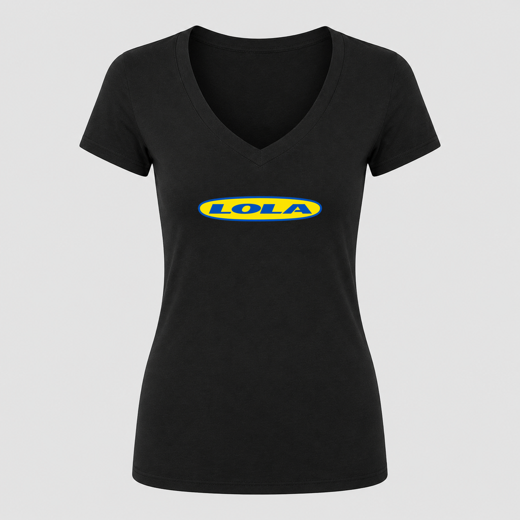Women's Lola V Neck T-Shirt in black