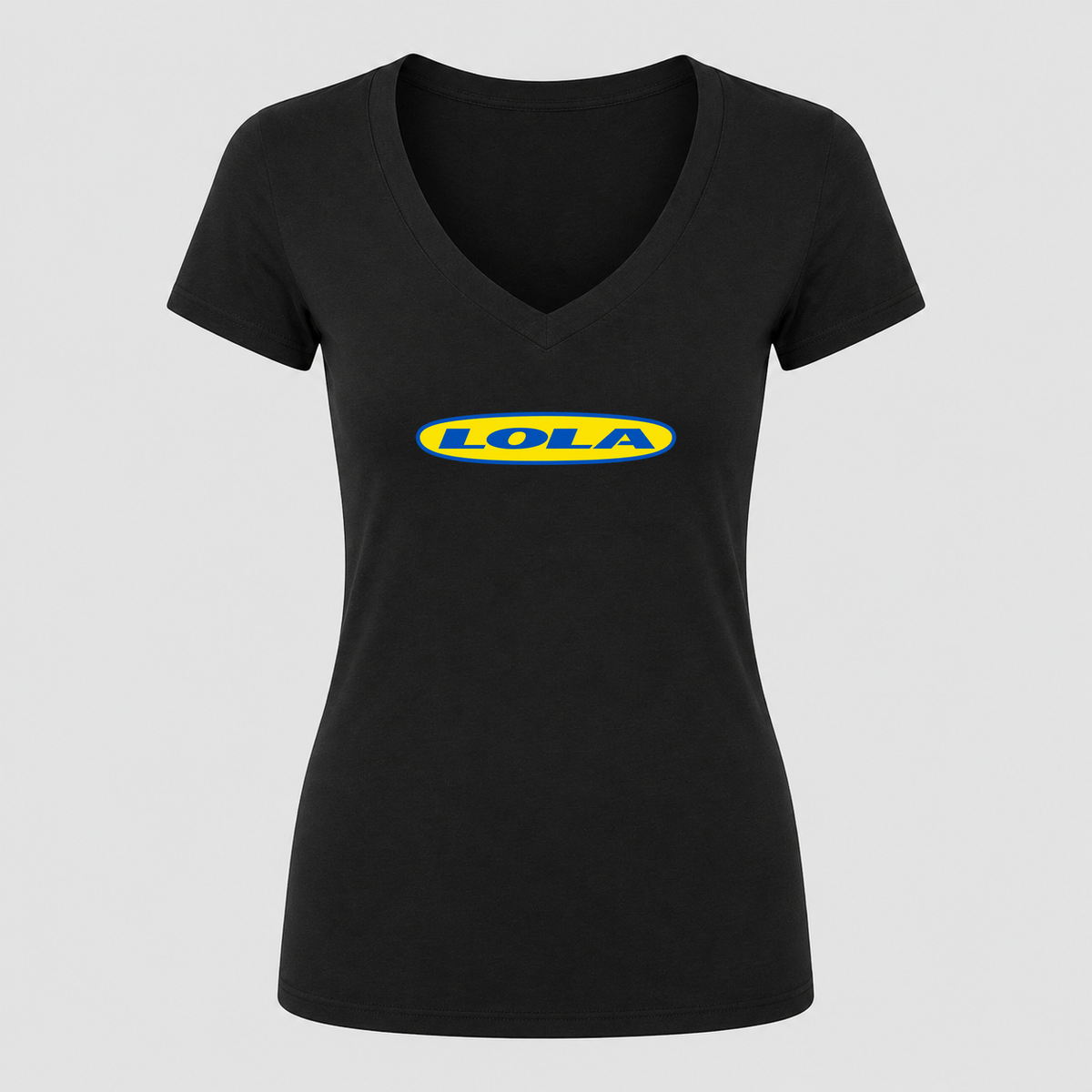 Women's Lola V Neck T-Shirt in black