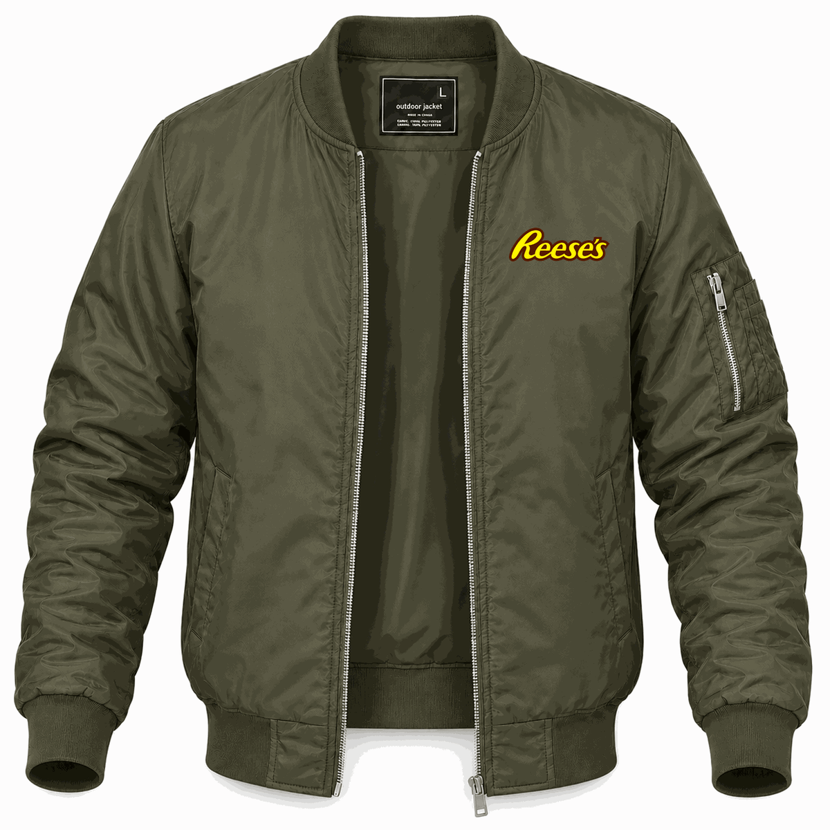 Men's Reeses Lightweight Bomber Jacket - Army Green