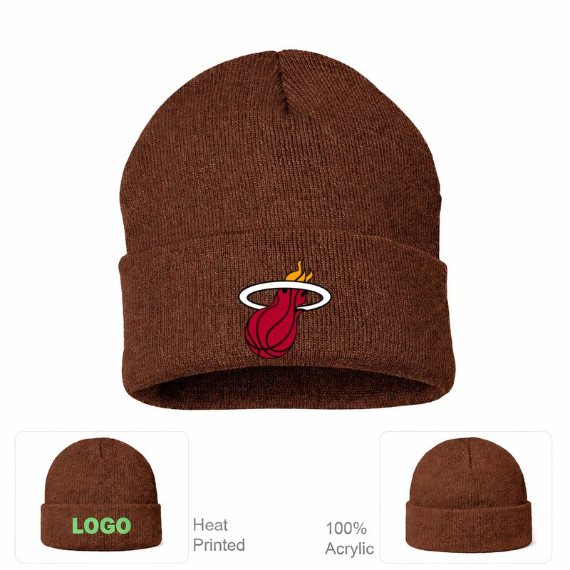 Miami Heat Brown Beanie Hat