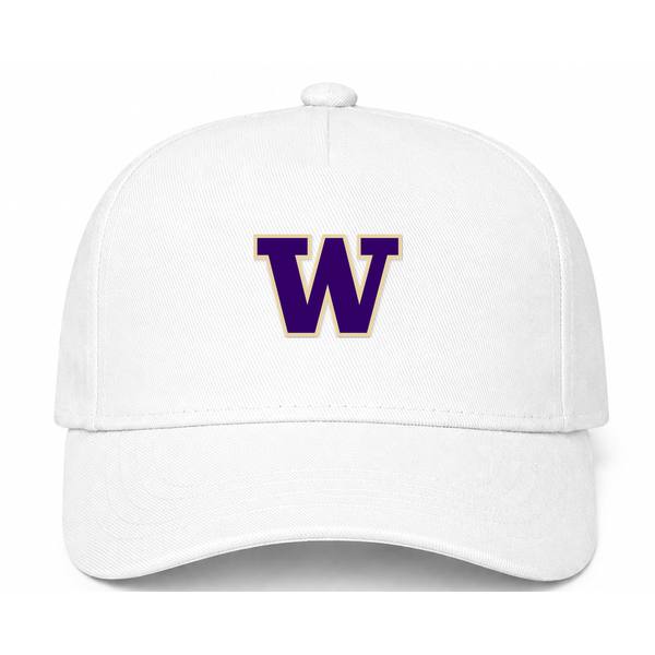 Washington Huskies Logo White Dad Baseball Cap Hat