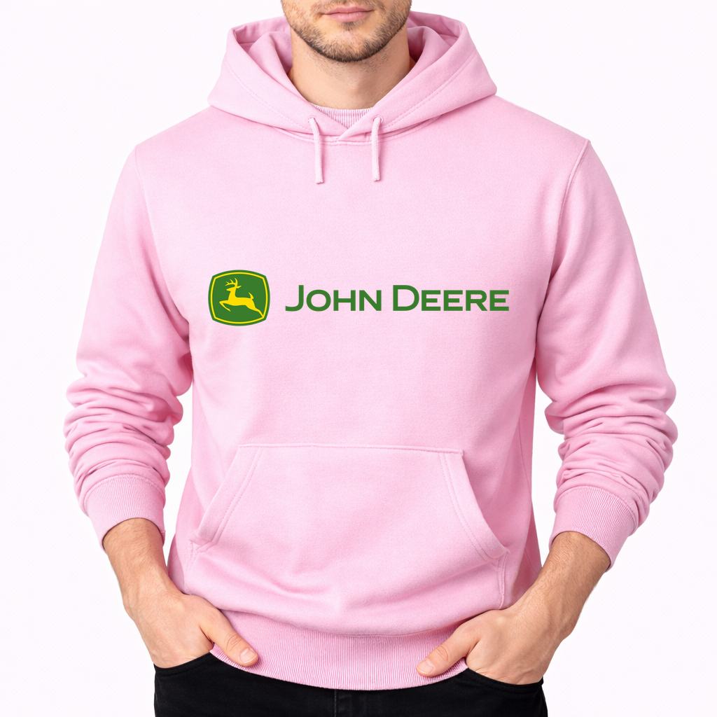 Men's John Deere Pullover Hoodie - Pink