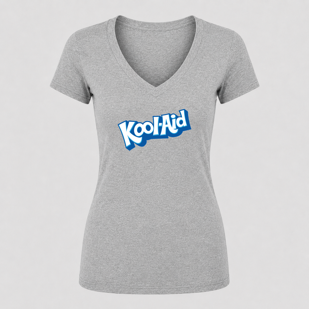 Women's Kool-Aid V Neck T-Shirt in gray