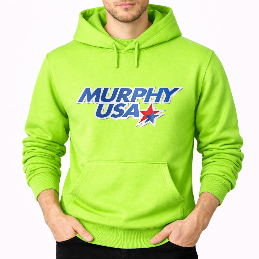Men's Murphy Usa Pullover Hoodie - Lime green