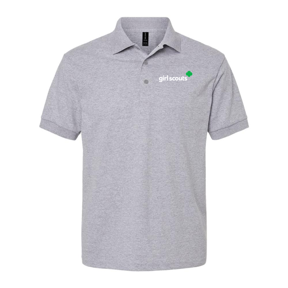 Men's Girl Scouts White Logo Dry Blend Polo - Gray
