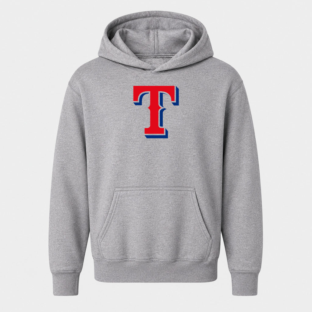 Youth Texas Rangers Pullover Hoodie - Gray