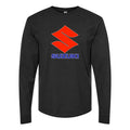 Men's Suzuki-Logo Long sleeves Cotton Blend T-Shirt - Black