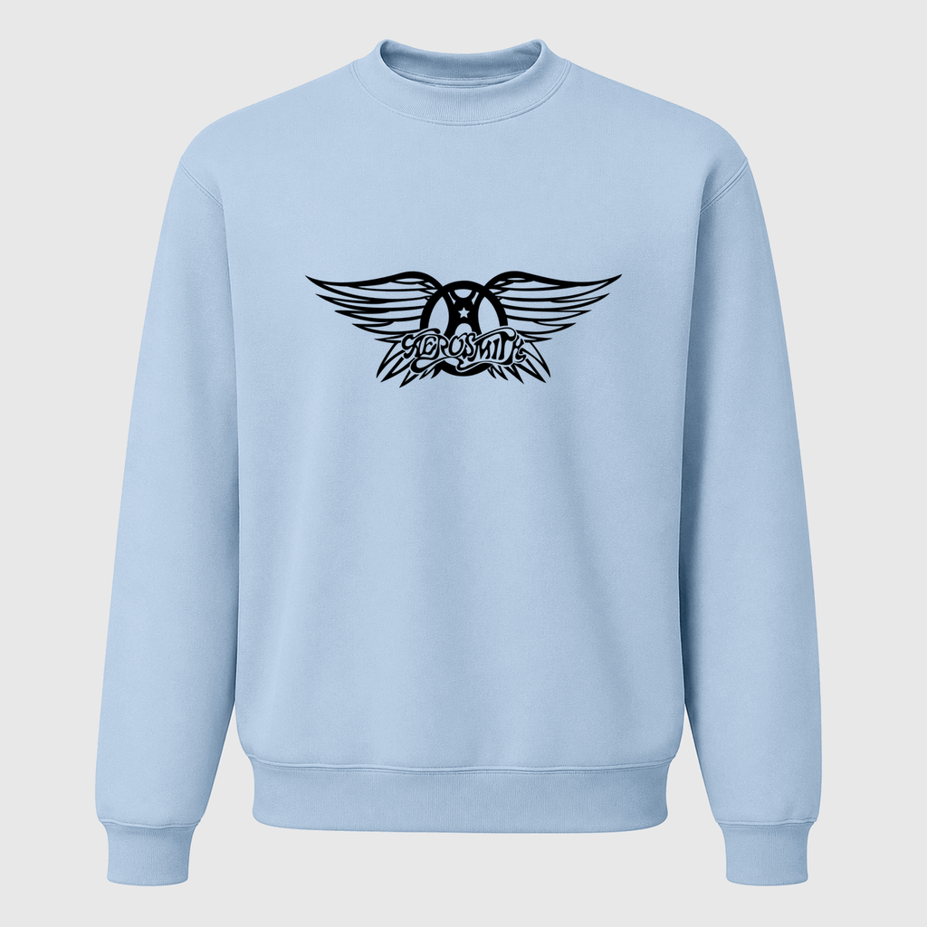 Men's Aerosmith Crewneck Sweatshirt - Sky Blue