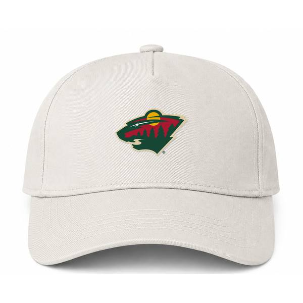 Minnesota Wild NHL Logo Beige Dad Baseball Cap Hat