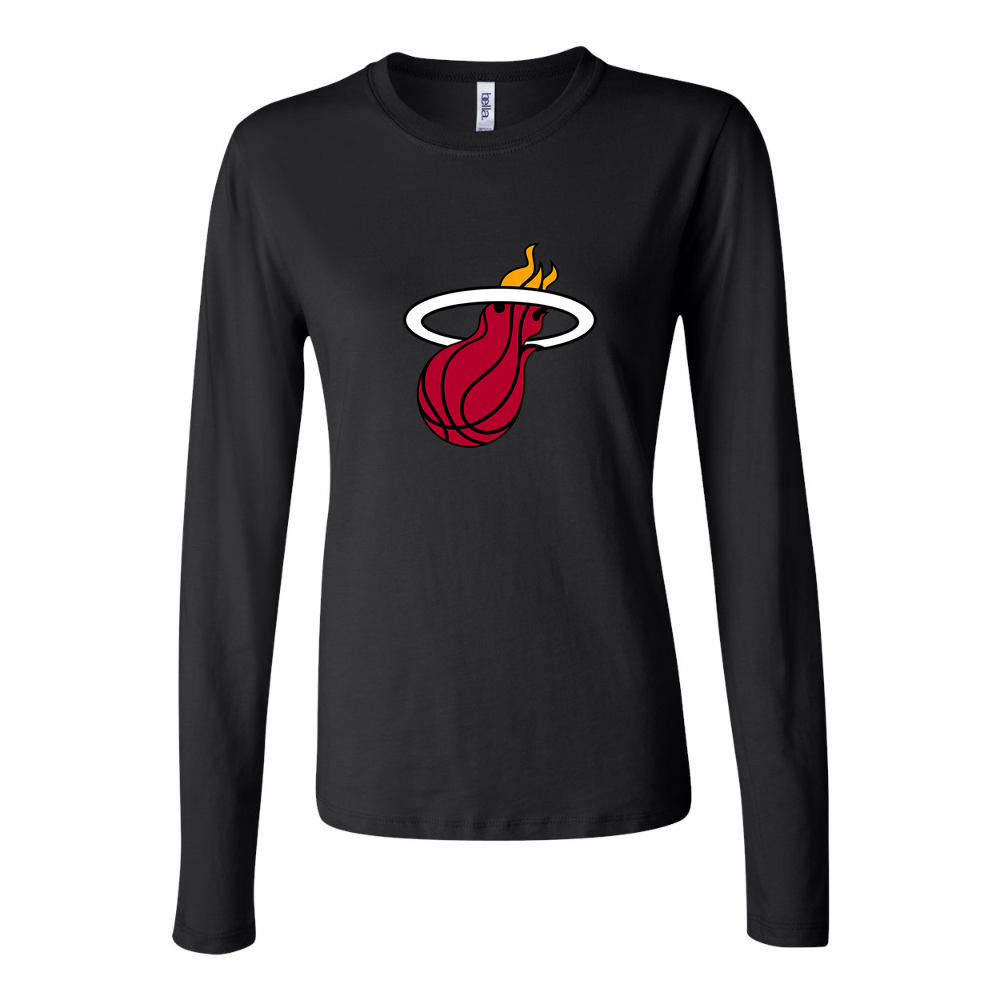 Women's Miami Heat Long Sleeve T-Shirt - Black