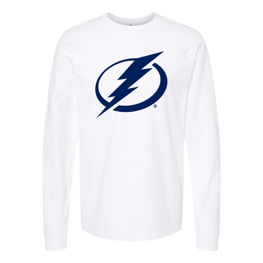 Men's Tampa Bay Lightning Long sleeves Cotton Blend T-Shirt - White