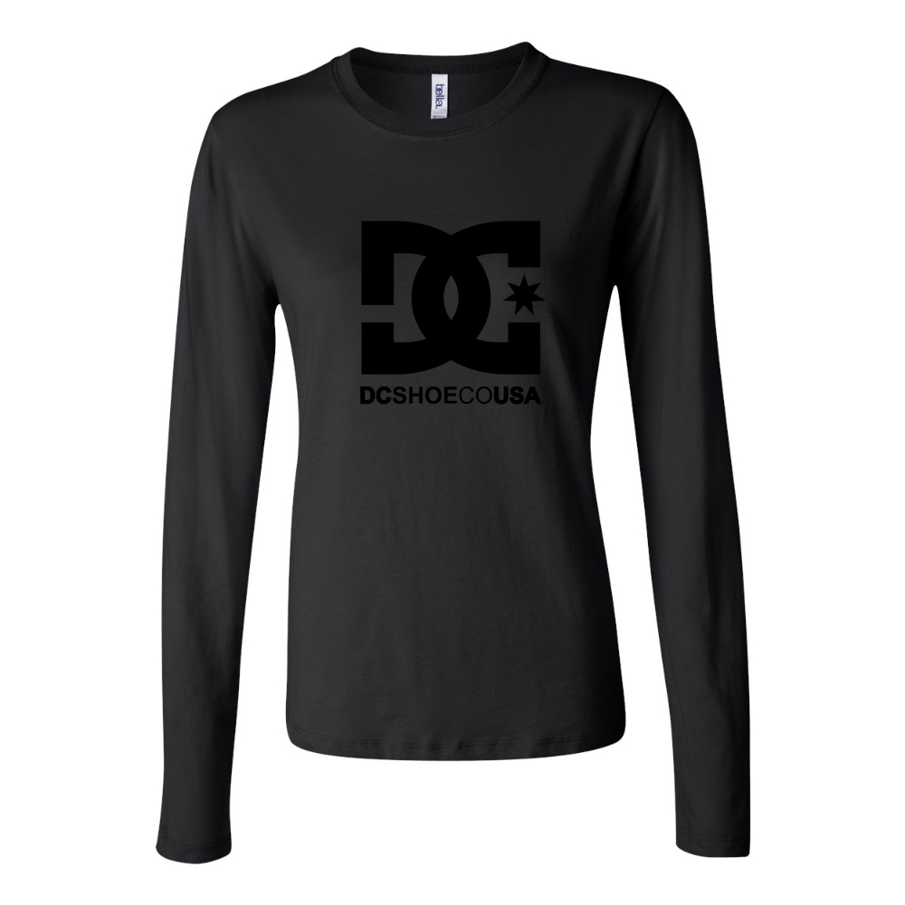 Women's DC Logo 1536x864 Long Sleeve T-Shirt - Black
