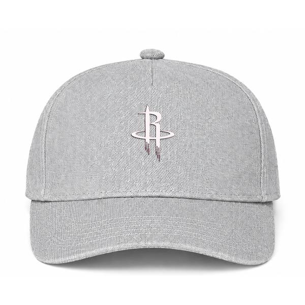 Houston Rockets Army Green Logo Gray Dad Baseball Cap Hat