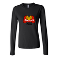 Women's Logo Marcos Pizza 1536x864 Long Sleeve T-Shirt - Black