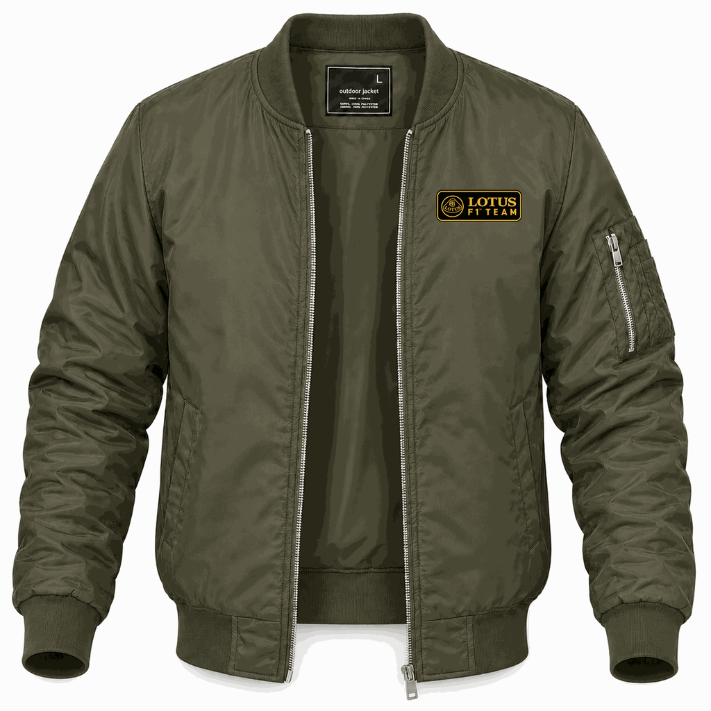 Men's Lotus F1 Team Lightweight Bomber Jacket - Army Green
