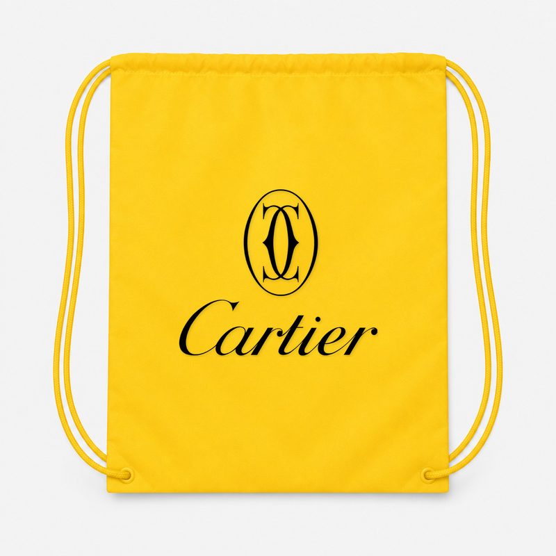 Cartier Black Drawstring Bag - Yellow