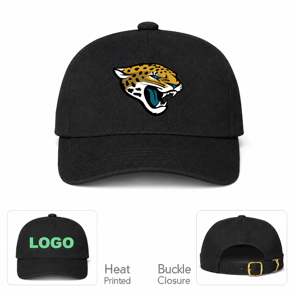 Jacksonville Jaguars Black Baseball Cap Hat