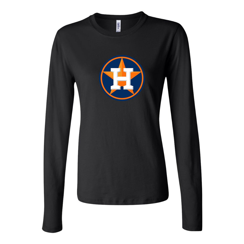 Women's Houston Astros Long Sleeve T-Shirt - Black