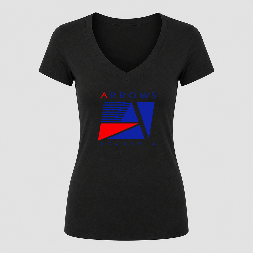 Women's Arrows F1 Team V Neck T-Shirt in black