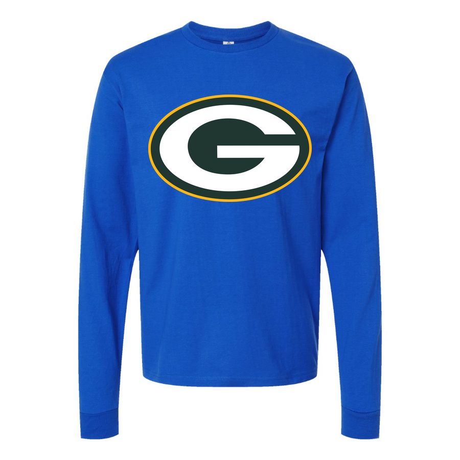 Men's Green Bay Packers Long sleeves Cotton Blend T-Shirt - Blue