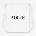 1200px VOGUE Revista Drawstring Bag - White