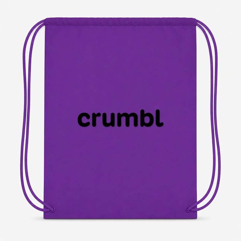 Crumbl Cookies 7 Drawstring Bag - Purple