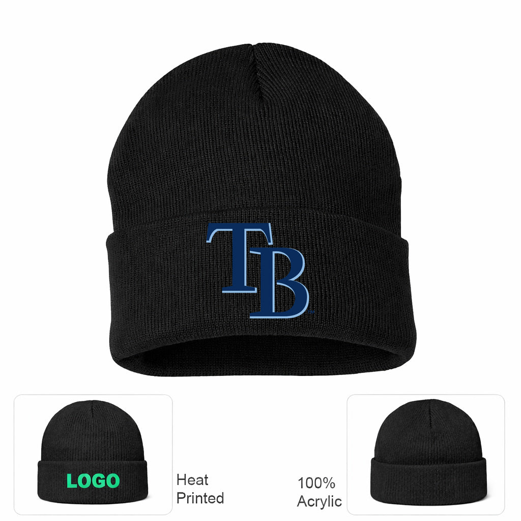 MLB Tampa Bay Rays Beanie Hat - Black