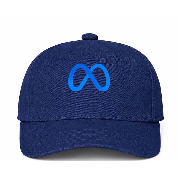 Meta Logo Navy Dad Baseball Cap Hat
