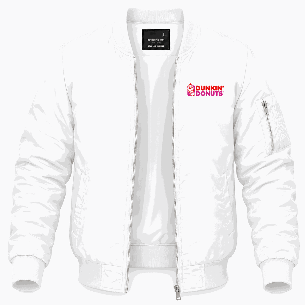 Men's Dunkin Donuts Lightweight Bomber Jacket - White