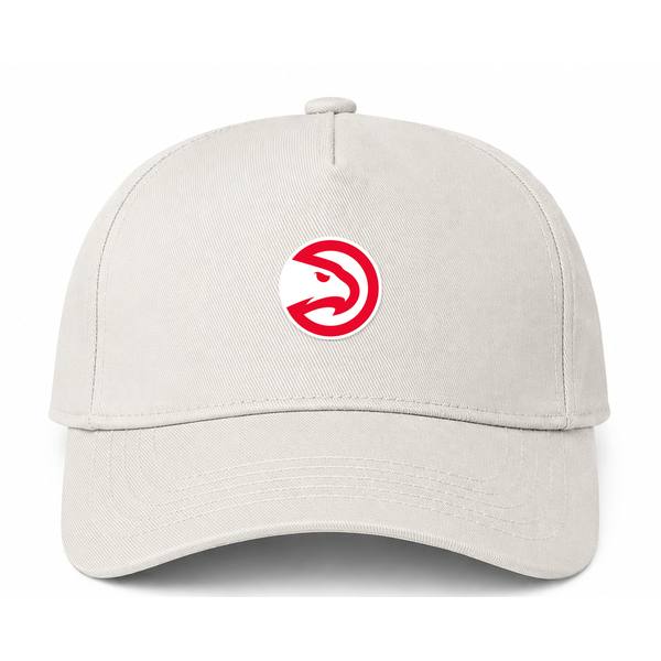 Atlanta Hawks NBA Logo Beige Dad Baseball Cap Hat