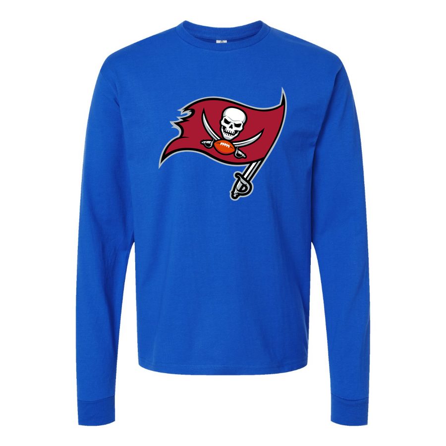 Men's Tampa Bay Buccaneers Long sleeves Cotton Blend T-Shirt - Blue