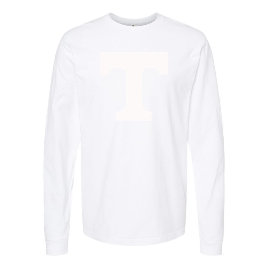 Men's Tennessee Volunteers Logo2 Long sleeves Cotton Blend T-Shirt - White