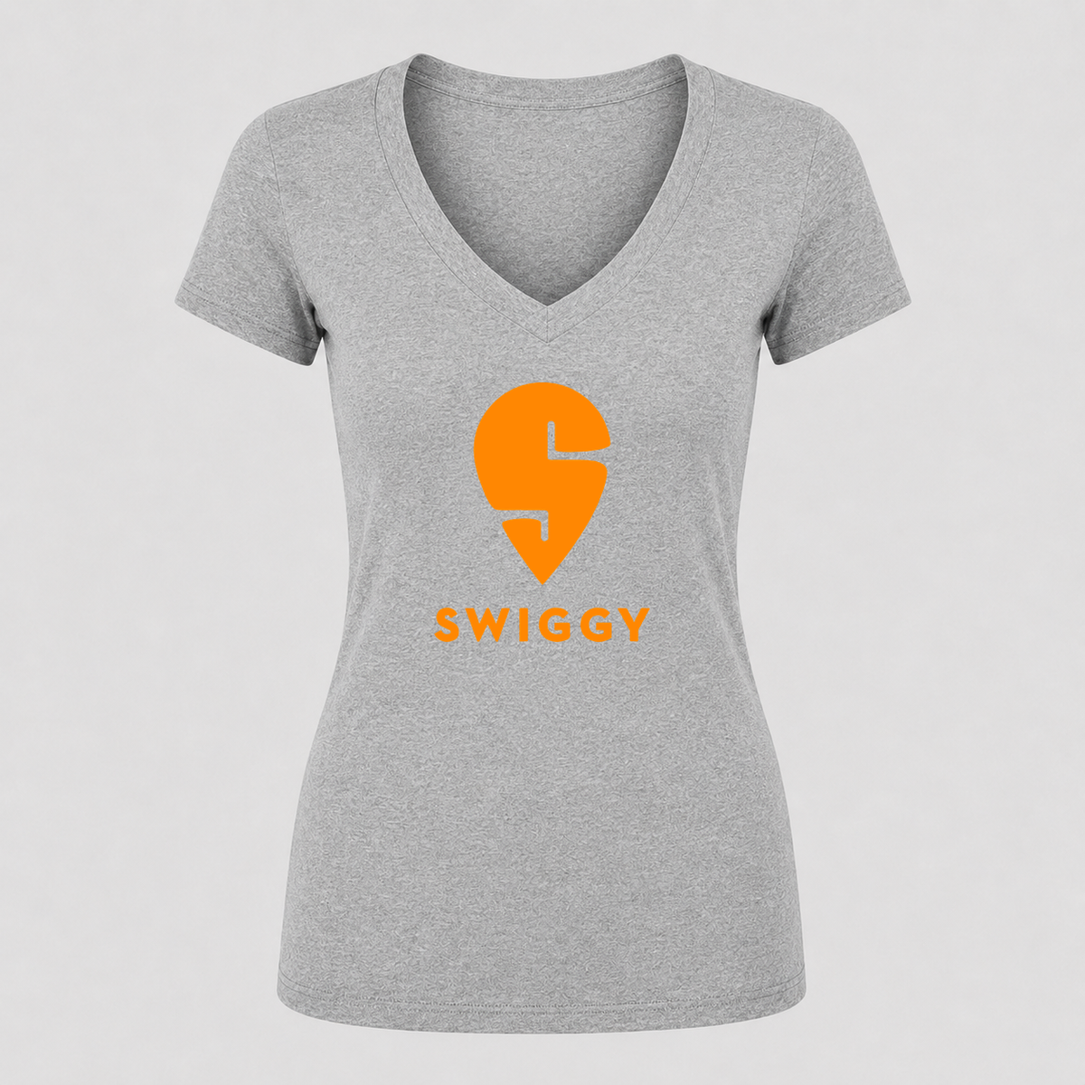 Women's Swiggy V Neck T-Shirt in gray