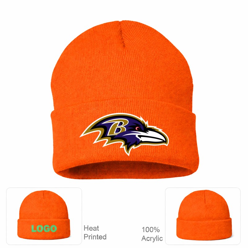 Baltimore Ravens Orange Beanie Hat