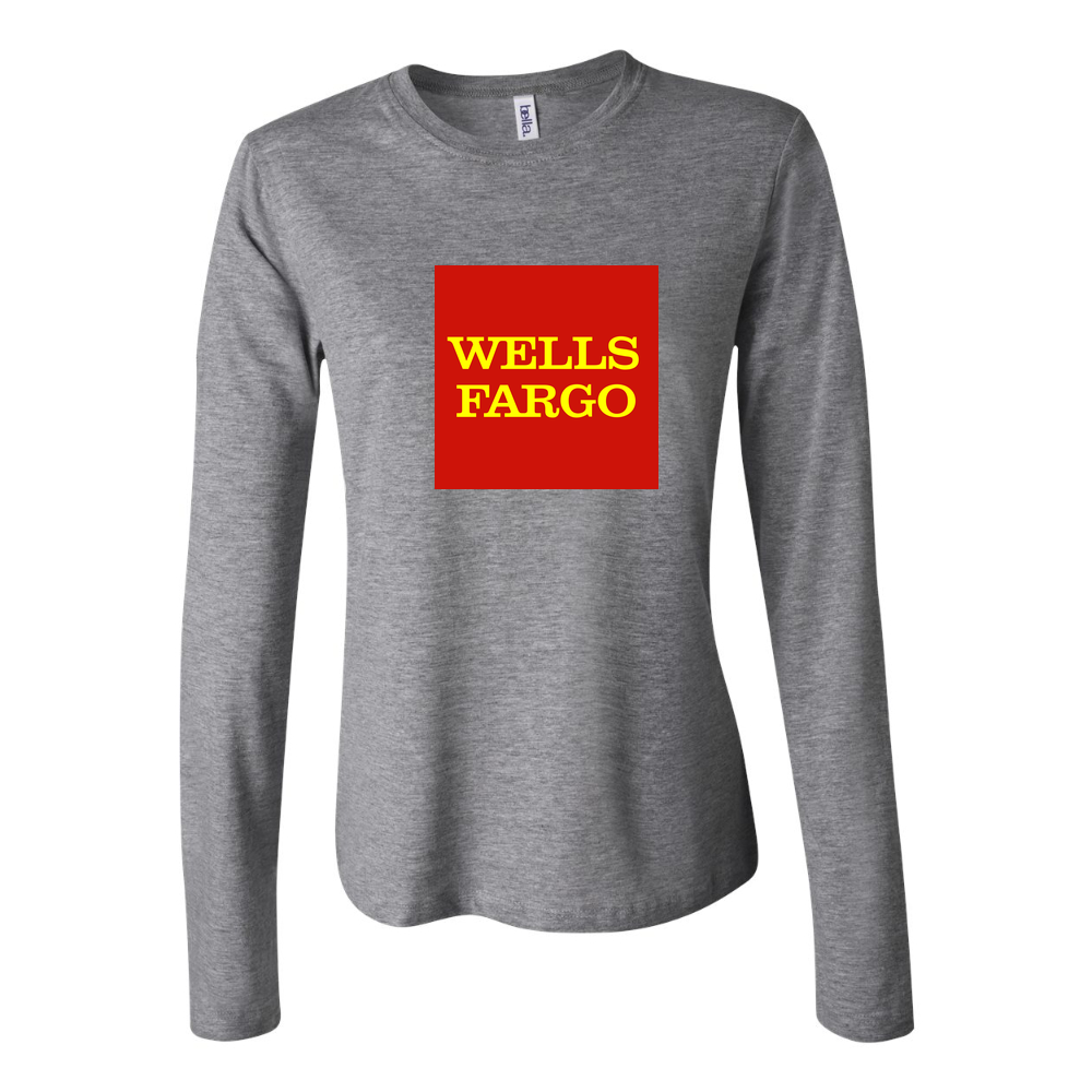 Women's wells fargo logo transparent Long Sleeve T-Shirt - Gray